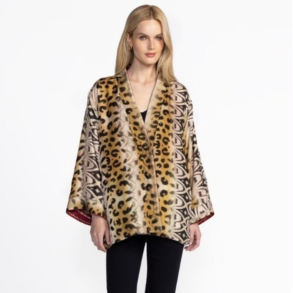 NEW Johnny Was MERHAWI‎ KIMONO Bobcat Reversible Small - Picture 6 of 14